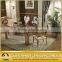 rose golden stainless steel dining table with crystal decoration