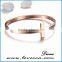 <<< Have In stock!!! High Quality Titanium Steel Opened Cross Rose Gold Cross Bracelet Bangle