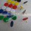 PVC Coat Round Button Shape Coloured Decorative Thumb Tack