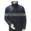 Men's long winter stand collar pea coat navy blue windbreak outdoor jacket