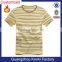OEM short sleeve men horizontal stripe flat knit stripe t-shirt