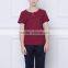 British Academy style 2017 new light Chinese style school boys and girls red short sleeved T-shirt custom