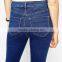 dark blue skinny plain custom your own brand high waist jeans women