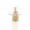 Two tone plated medallion mother mary pendant