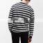 High quality 100% cotton new design stripe oversized sweatshirts