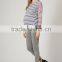 Contrast Stripe long sleeves wholesale maternity clothes