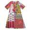 S60712B 2017New summer white embroidery horn sleeve dress baby girls tassel thin A word dress