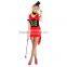 Sexy ladies red ringmaster circus fancy dress costume