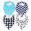 Toddlers Triangle Double Layers Bibs Cotton Plain Dyed With Custom Print And Plush Fleece Baby Bibs Soft Baby Bandana Bibs