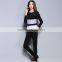 long sleeve clothes women stripe elegance cotton ladies 2 piece suit for women