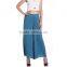 Hot sale midi cut women summer culotte fashion 100% polyester high rise ladies wide leg pants 2017