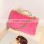 Nice fashion washing fur effect PU leather fur ladies handbag