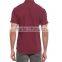 Damson Colour Short Sleeve Solid Super skinny Buttoned Shirt