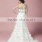 2017 Layer Bridal Gowns A-line Strapless Chapel Train Organza Wedding Dress AS279