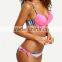 Personal Custom Print Sexy Mature Swimwear Bandage Wrapped Strappy Bikini