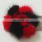 Mink fur flower bi color fur accessory charm top grade fur decoration