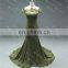 LN142 New Fashion Lace Off The Shoulder Long Train Olive Green Real Sample Mermaid Evening Dress