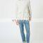White Ottoman Textured Half Zip Sweatshirt