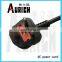 uk ac power cord & power cable,UK Power Cord for Laptop Flower Pin,European Electric Cable Wire 3pins
