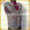 2015 Women Sleeveless Fur Trim Knitted Waistcoat Wool Crochet Vest With Hood