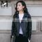 Fashion Cool Zip Front Black Leather Jacket Woman / Real Sheep Skin Jacket Leather / Leather Motorcycle Jacket