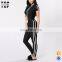China clothing manufacturer side stripe latest design women tracksuit set