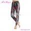 Summer Women Tight Yoga Sport Printed Long Slimming Custom Pants
