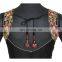 Stylish floral embroidery on black bengal silk fabric for women