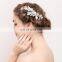 Bridal Hair Accessories Freshwater Pearls Enamel Leaf Clusters Lush Wedding Hair Side Comb Women Headwear For Jolly Holiday