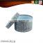 Large to small luxury round rattan weaving cardboard gift toy box