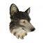 Ho display Custom Indoor Bar Decoration Wall Mounted Resin Wolf Head Statue