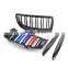A Pair M Color Gloss Black Double Slat Sport Kidney Grille Grill For BMW E90 E91 323i 325i 328i 330i 335i Facelift 2005-2008