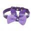 Cute wool woven bow pet collar dog leash