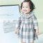 2019 lotus leaf collar little girl plaid princess dress kids clothing baby girls piece dresses