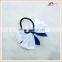 Graceful Pearl Ribbon Hair Bow With Elastic Bands For Girls
