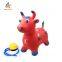 Red Cow Hopping Horse, Outdoors Ride On Bouncy Animal Play boy and girl Toys, Inflatable Hopper with music