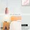 Modern Decorative Wood Base Colorful Metal Shade Pendant Light CE