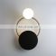 Nordic Creative Iron Round Shape Wall Lamp E27 Metal Decorative Wall Lighting