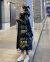 Black bright face in the long down jacket women's winter new Korean version of loose knee small coat tide