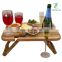 Portable Folding Wine and Champagne Picnic Table for Wine Lovers Mini Picnic Table for Outdoors