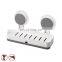 Wholesale household bathroom double soap dish box adhesive wall mount ABS plastic soap dish holder with bar