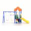 Happy Color Kindergarten Children Play House Set Plastic Outdoor Playground Equipment with Slide for Kids 5-10 Kids 1 Years