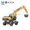 8ton wheel digger construction excavator for sale