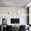 Gold Powder Glass Pendant Light Hanging Ceiling Lamp Golden Metal Pendant Lamp Chandelier LED Lamp