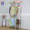 2x4 Layer 2 Tier Fabric Parts Stainless Steel Storage Shoe Rack