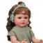 In stock 22 inches cute girl reborn doll full body soft vinyl simulation baby doll one piece