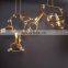 Luxury Modern Hotel Crystal Special Designers Pendant Lights Led Antique Gold Chandelier For Living Room