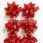 2" Gold PP/Velvet Star Ribbon BowS,Fancy Flower,Garland Bow for Festive Christmas Easter party holiday decoration or celebration
