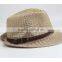 Wholesale cheap Mens Jazz fedora hat Tourism outdoor shading Hollow straw hat panama