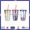 Hot sell customized double wall 16oz cheap price plastic tumbler mug